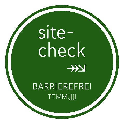 Site-Check Siegel: barrierefrei, TT.MM.JJJJ